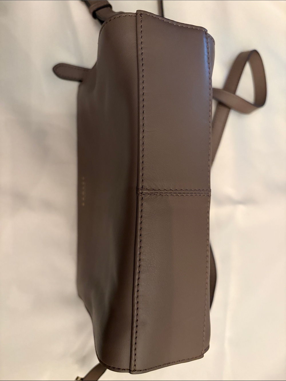 RADLEY LONDON Taupe Leather Crossbody Bag Purse BRS - Picture 5 of 9